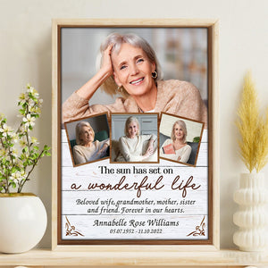 Sympathy Gift For Loved One In Loving Memory Personalized Photo Collage Canvas Poster