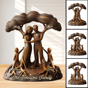 To Us You're The World - Personalized Family Custom Shaped Acrylic Plaque