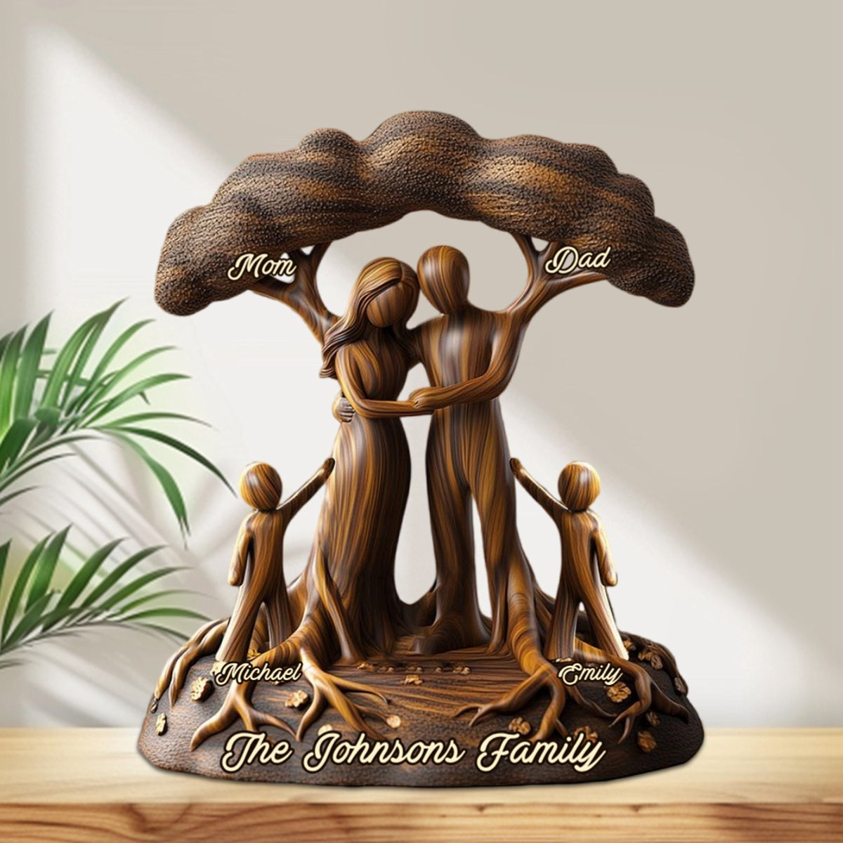 To Us You're The World - Personalized Family Custom Shaped Acrylic Plaque