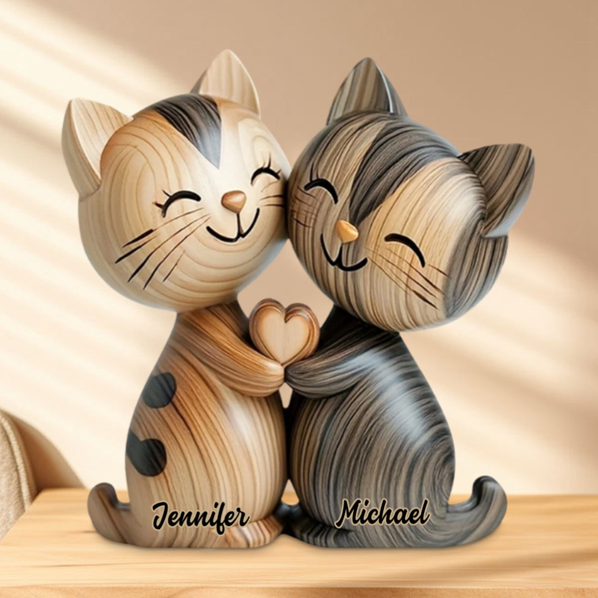 Personalized Cute Cat Couple  Custom Shaped Acrylic Plaque