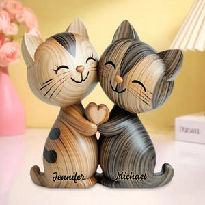 Personalized Cute Cat Couple  Custom Shaped Acrylic Plaque