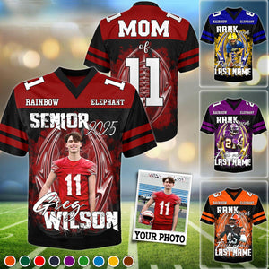 Personalized Custom Photo Football Jersey Shirt For Football Family Game Day T-Shirt