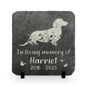 In Loving Memory Of - Personalized Memorial Stone Slate Dog Loss Gift