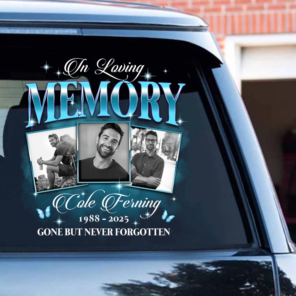 Custom Photo In Loving Memory Sympathy Gift Loss Of Loved One - Personalized Photo Memorial Decal