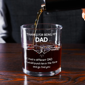 Personalized Whiskey Glass Gift for Brother - Thanks For Being My Brother