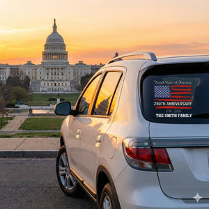 USA 250th Anniversary Personalized Family Name Decal Sticker