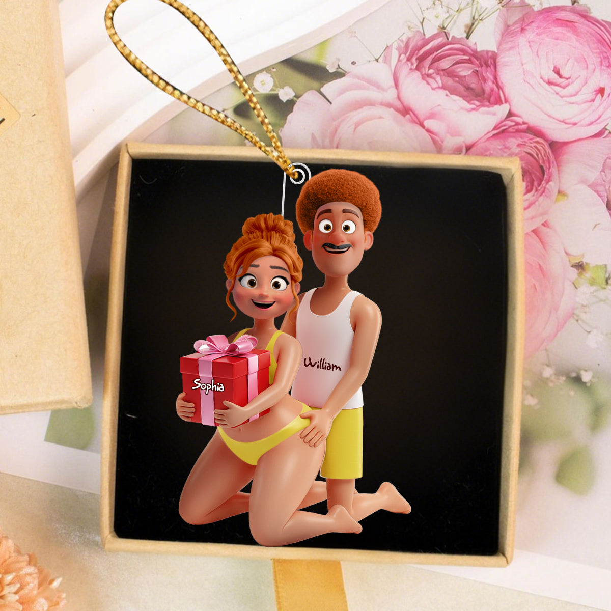 Personalized Playful Couple Acrylic Ornament Gifts For Couples