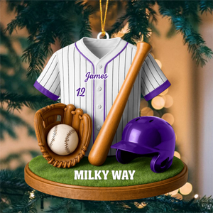 Baseball, Home Decor, Christmas Ornament, Personalized Custom Acrylic Ornament