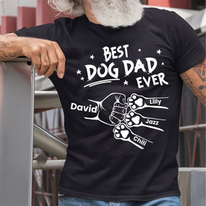 Best Dog Dad Ever Hand Punch -  Personalized Father T-shirt