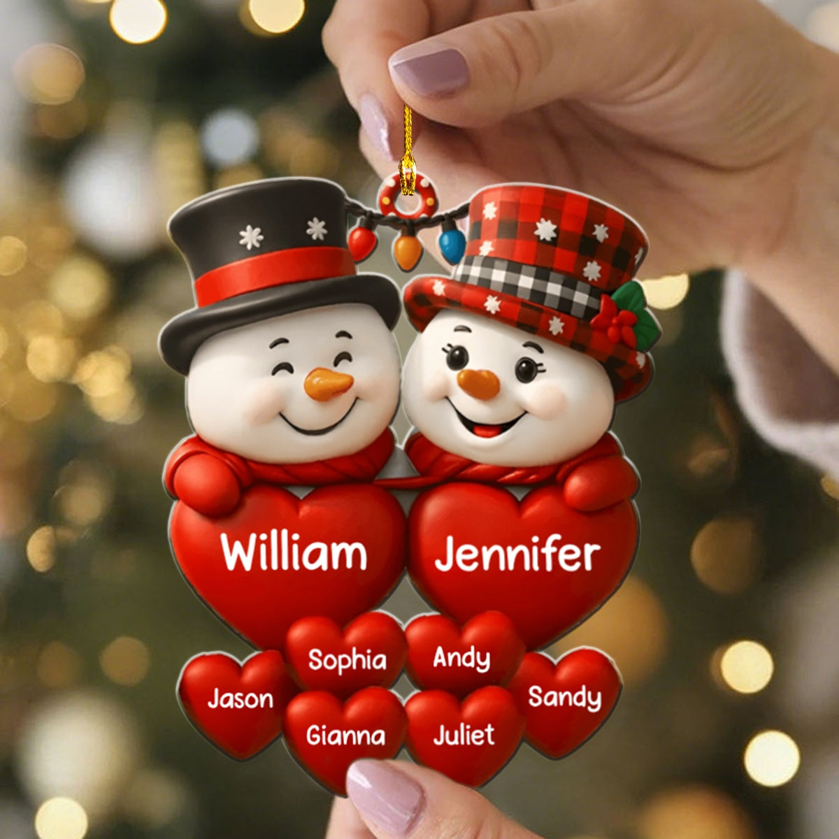 Personalized acrylic ornaments, Christmas gifts for Family