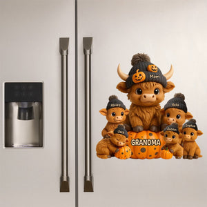 Mama Cow Personalized Standing Decal, Cozy Fall Vibe Halloween Decor for Mom, Grandma