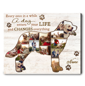 Best Labrador Retriever Personalized Photo Collage Canvas Gift For Dog Lover