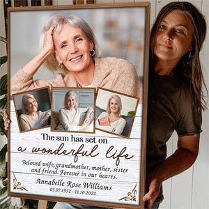 Sympathy Gift For Loved One In Loving Memory Personalized Photo Collage Canvas Poster