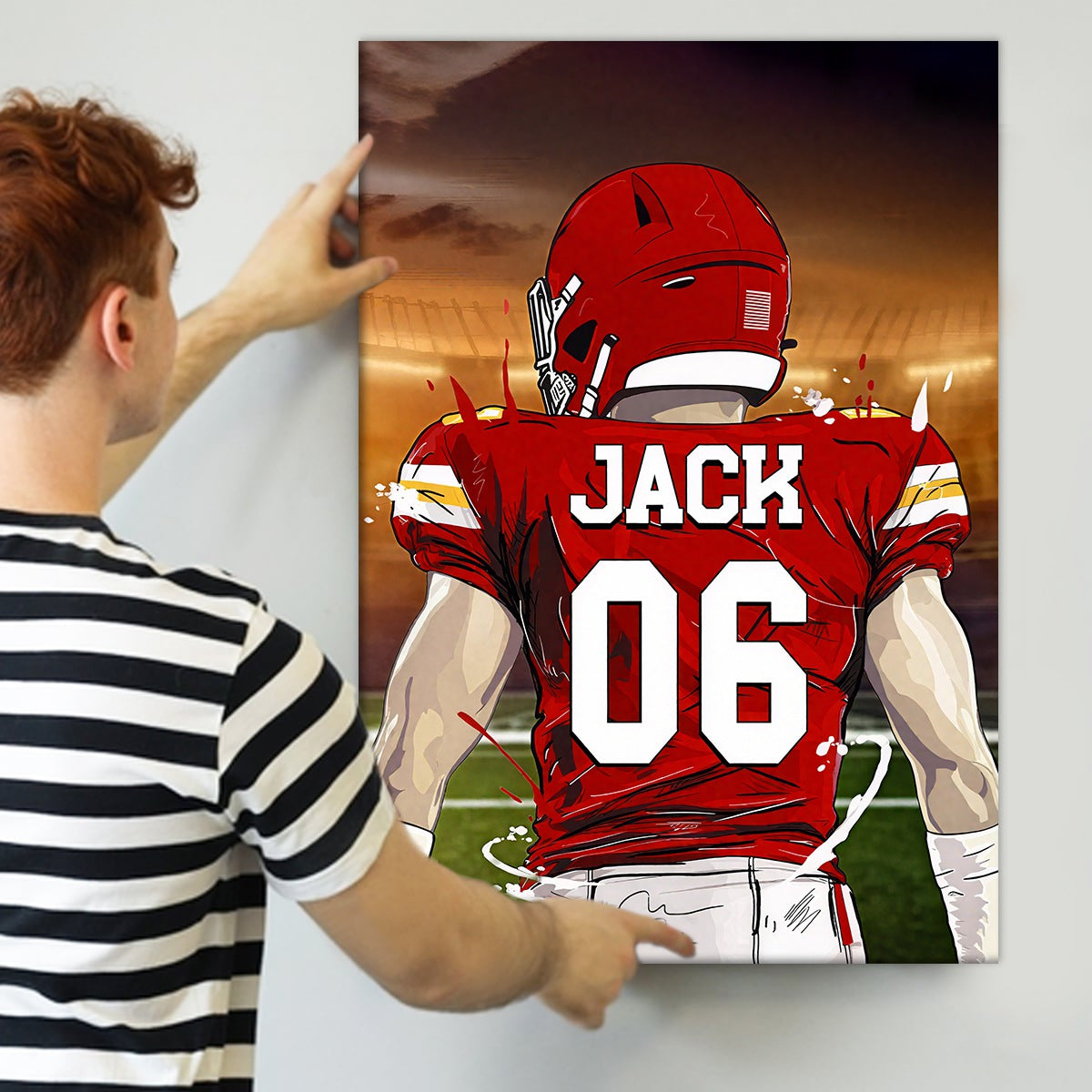 Favorite American Football Player - Personalized Poster Gift For Football Player