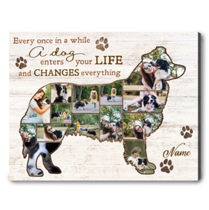 Best Border Collie Dog Personalized Photo Collage Canvas Gift For Dog Lover