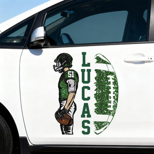 Matching Football Player - Personalized Football Decals Football Game Day