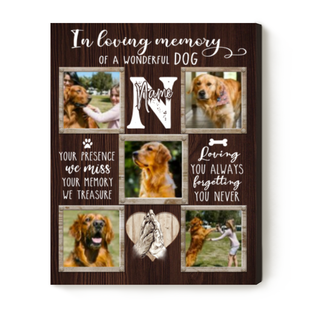 In Loving Memory - Dog Memorial Personalized Canvas Gift For Dog/Pet Lover