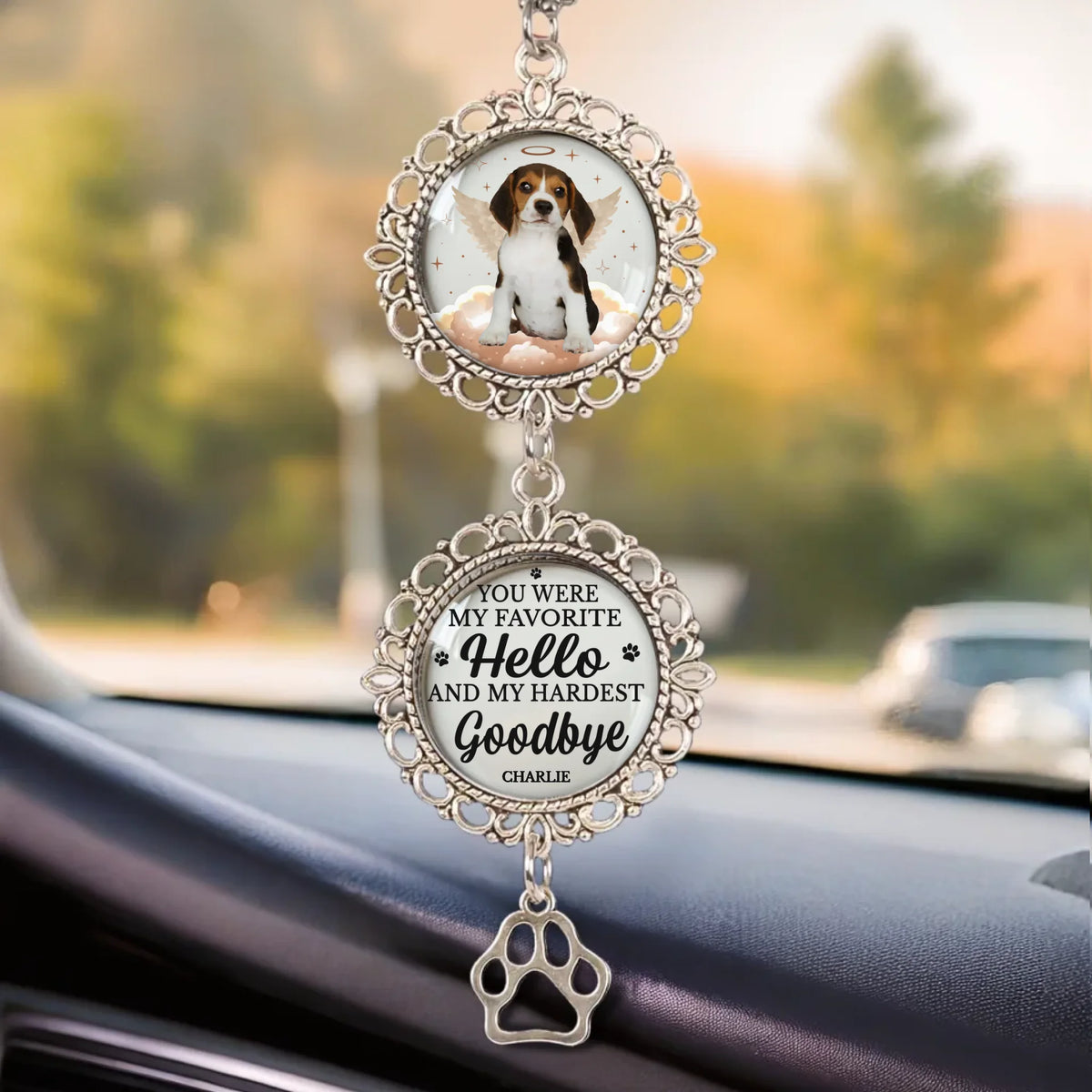 I Will Carry You with Me Until I See You Again - Personalized Ornament Charm Gift For Dog/Pet Lover
