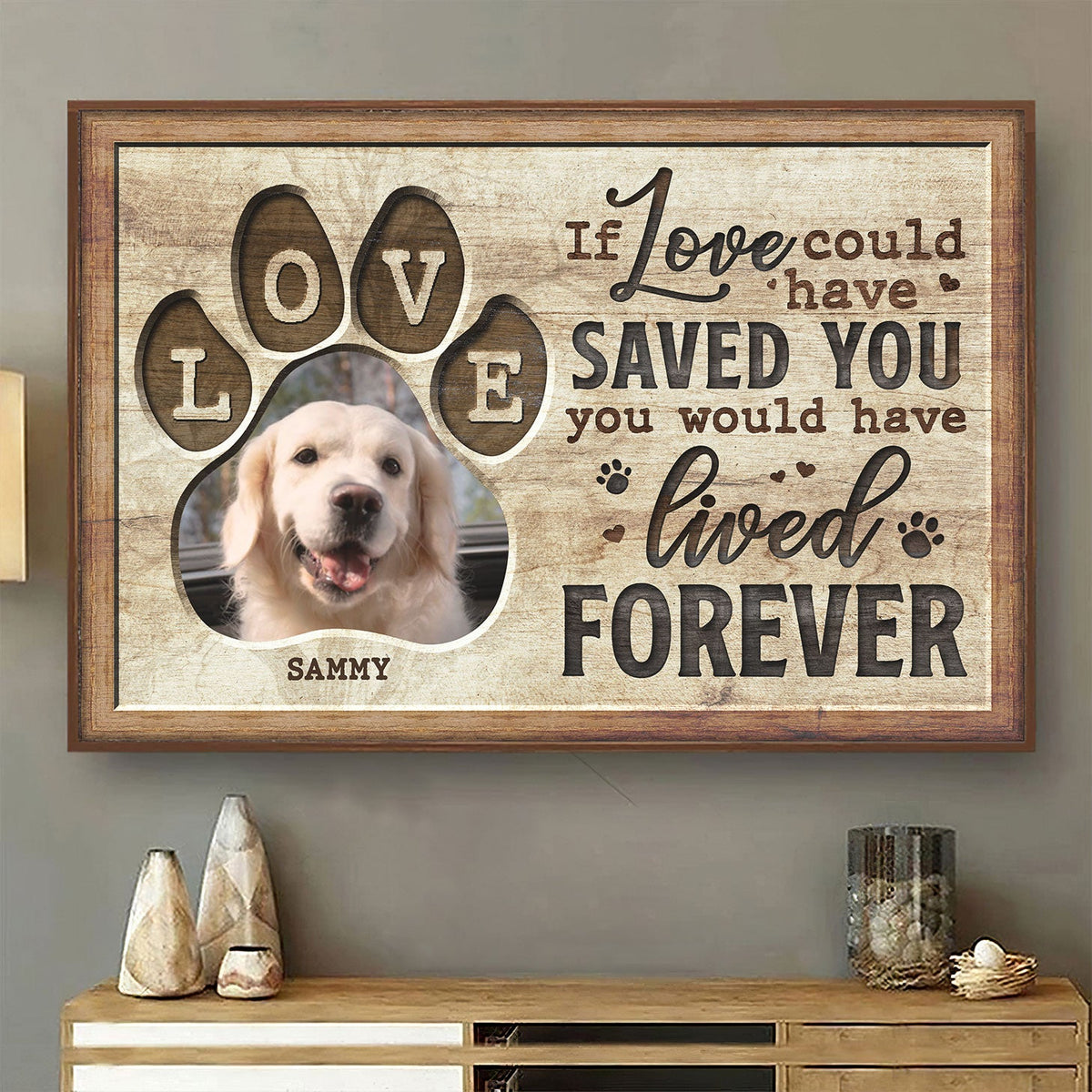 Forever in My Heart - Personalized Custom Photo Canvas/Poster Gift For Pet Lovers