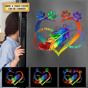 Personalized You Left Paw Prints In My Heart Forever Dog Lover Decal