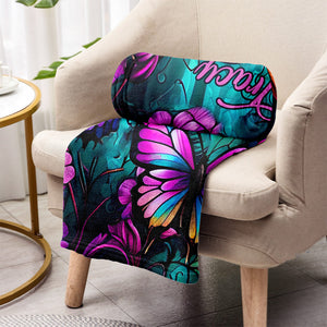 Beautiful Butterflies - Personalized Butterfly Blanket