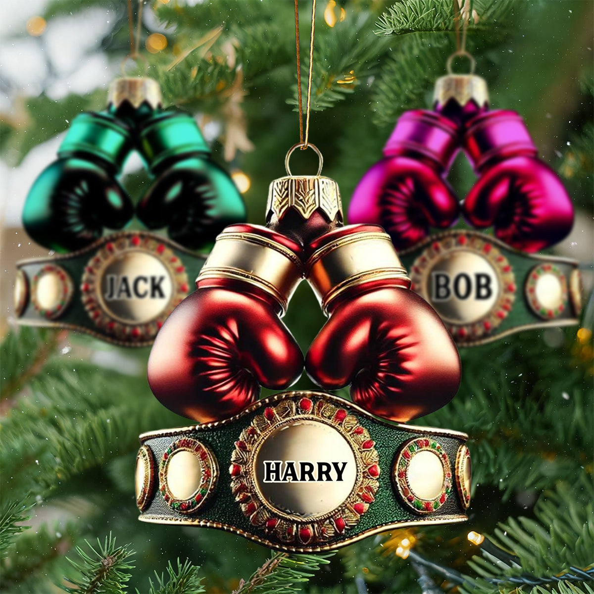 Personalized Name Boxing Champion Ornament, Boxing Lover Christmas Gift