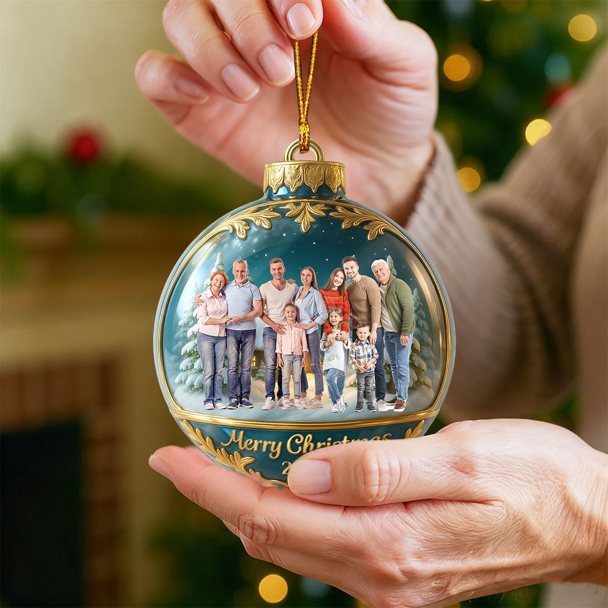 Custom Photo Family Together - Personalized Custom Shaped Acrylic Ornament