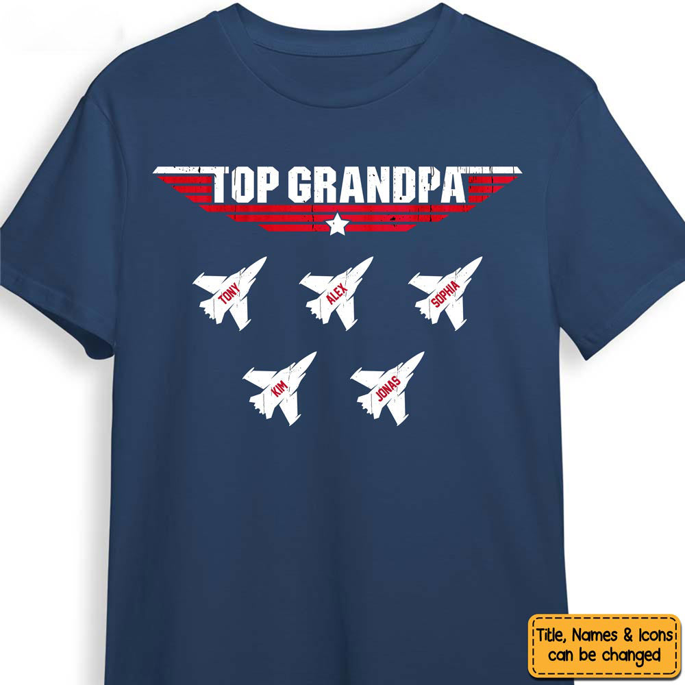 Personalized Gift Top Grandpa T-Shirt