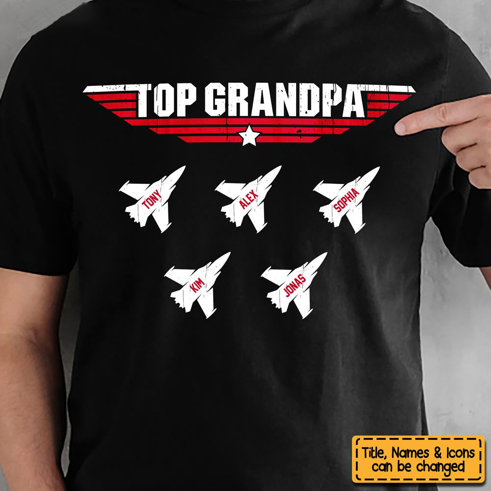 Personalized Gift Top Grandpa T-Shirt