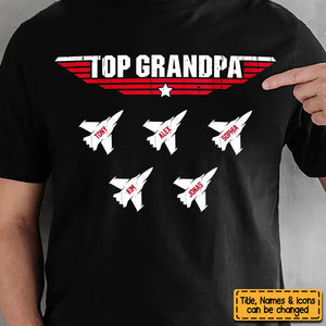 Personalized Gift Top Grandpa T-Shirt