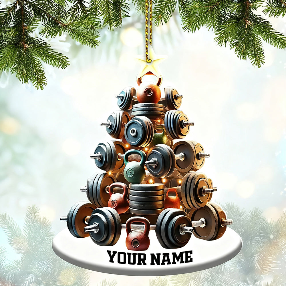 Custom Name Gym Personalized Acrylic Ornament Gymnastics Christmas Gift