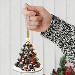 Custom Name Gym Personalized Acrylic Ornament Gymnastics Christmas Gift