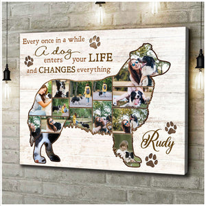 Best Border Collie Dog Personalized Photo Collage Canvas Gift For Dog Lover