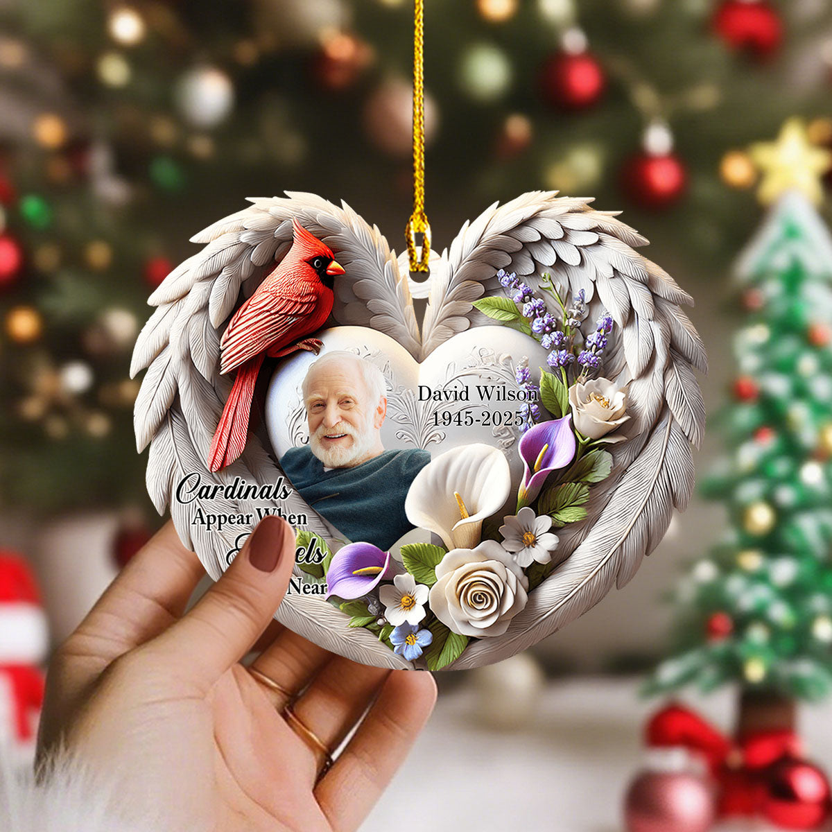 Personalized Memorial Cardinal Custom Acrylic Ornament