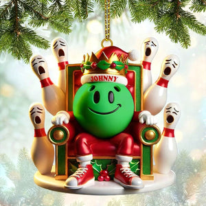 Personalized Bowling Acrylic Ornament Christmas Gift