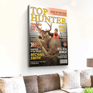 Custom Hunting Magazine Cover, Personalized Hunting Gifts for Men, Deer Hunting Gifts for Him, Hunting Dad Gift, Funny Hunter Gift for Outdoorsman