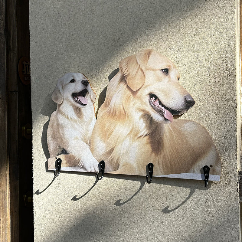 Personalized Portrait Family Key Hook Holder Gift For Pet Lover