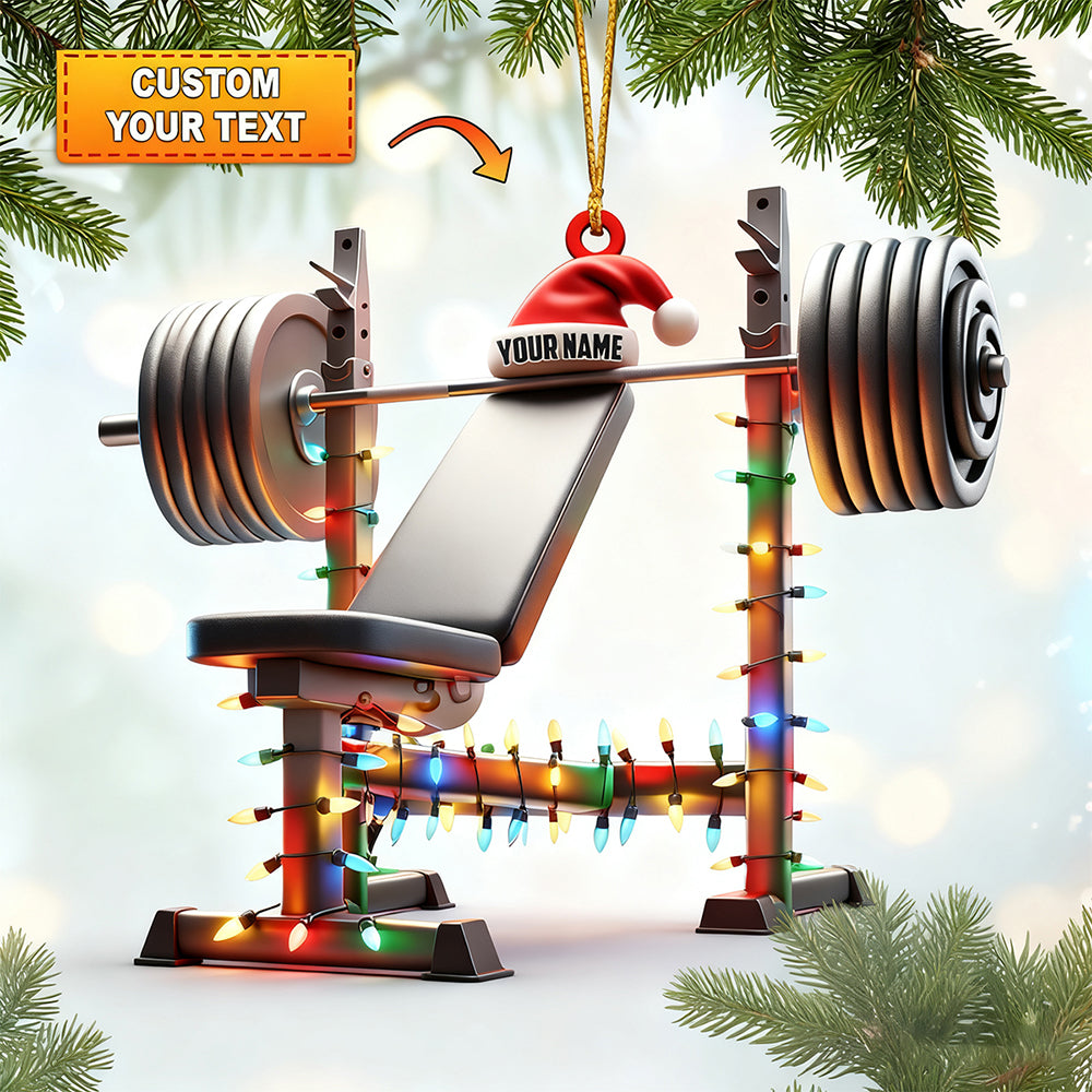 Custom Name Gym Personalized Acrylic Ornament Gymnastics Christmas Gift