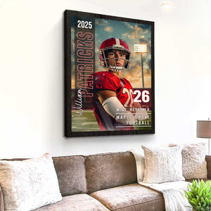 Any Sport, Name, Postion, Number, Team - Personalized Football Canvas And Poster