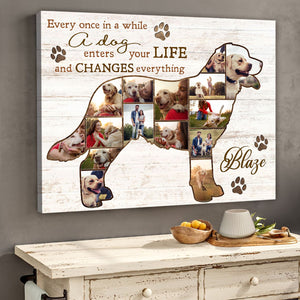 Best Labrador Retriever Personalized Photo Collage Canvas Gift For Dog Lover