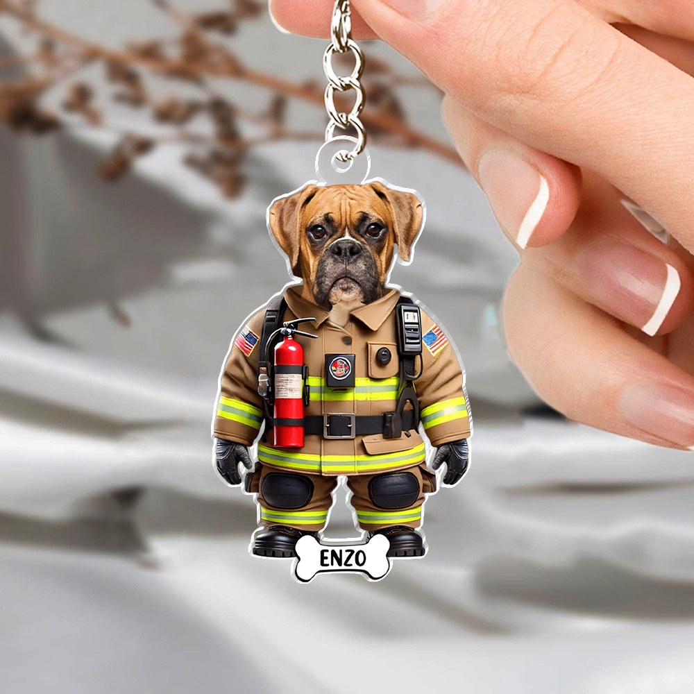Personalized Photo Cute Dog Cat Acrylic Keychain Gift For Dog Lovers Cat Lovers