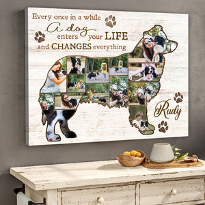 Best Border Collie Dog Personalized Photo Collage Canvas Gift For Dog Lover