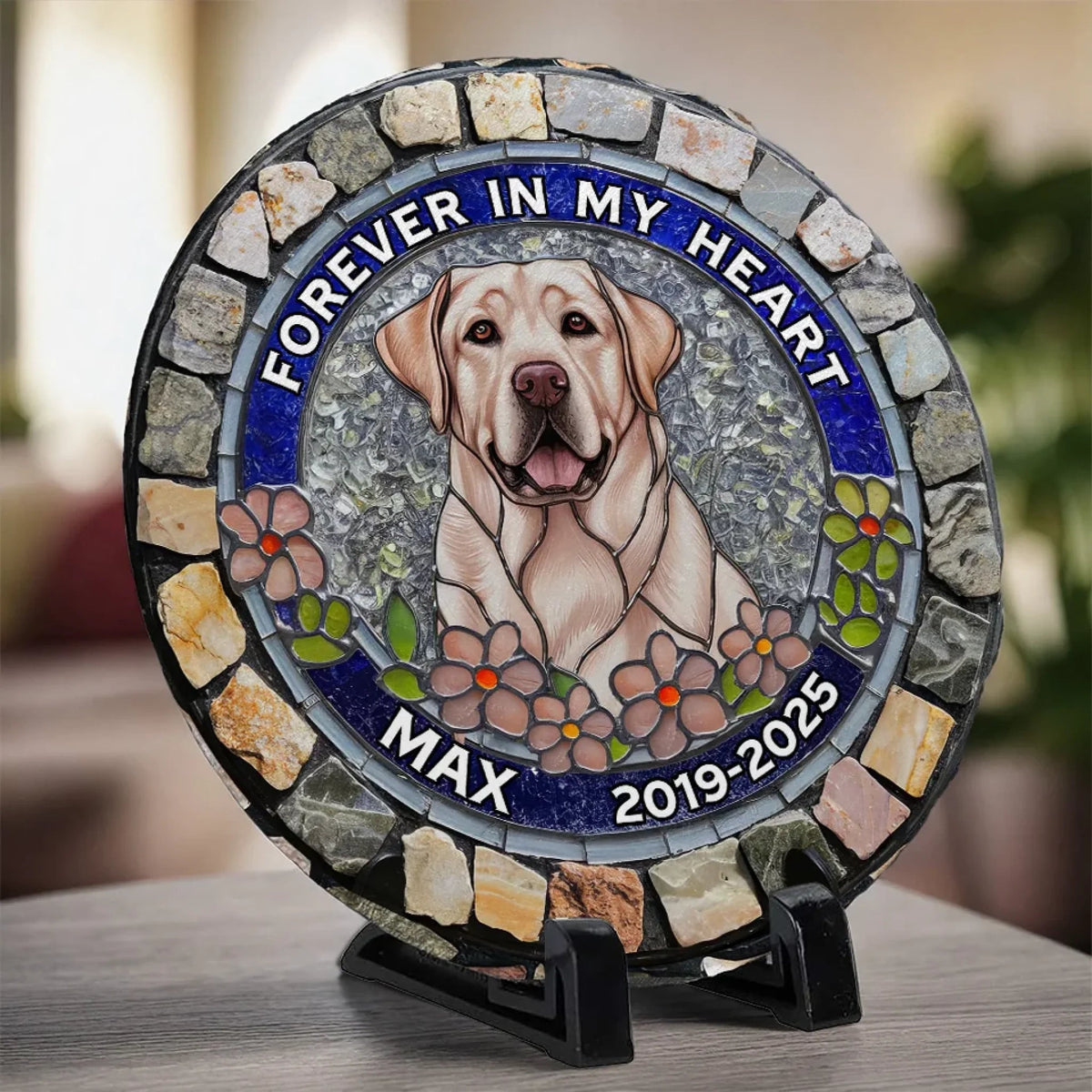 I'm Always With You - Personalized Photo Memorial Stone Slate Gift For Dog/Pet Lover