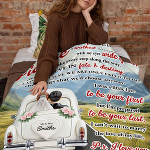 To My Fiancé - Personalized Custom Blanket - Gift For Lovers