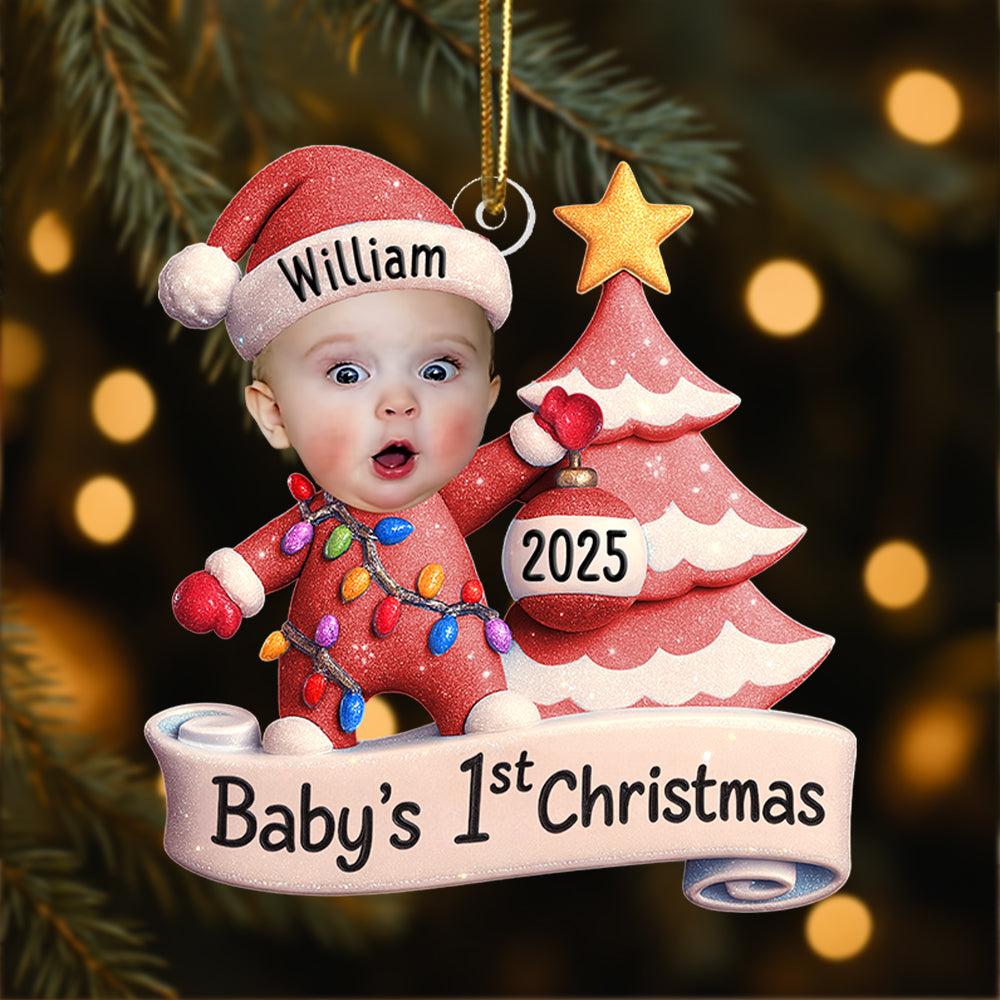 Baby's First Christmas - Personalized Custom Photo Acrylic Ornament