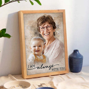 Add Loved One to Photo Custom Canvas Poster - Personalized Memorial Gift for Dad Mom