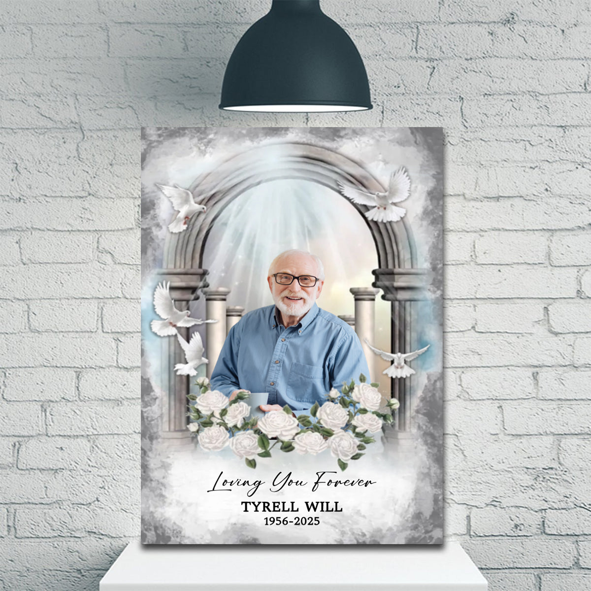 Memorial Personalized Canvas Poster - Custom Photo Sympathy Gifts, Loss Of Loved One, Loving You Forever