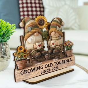 Couple Grow Old Together - Personalized Wooden Plaque - Perfect Valentine's Day Gift For Him, Gift For Her