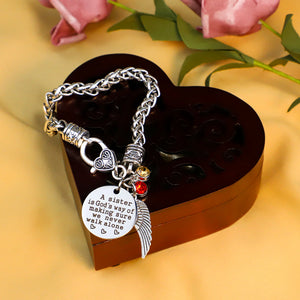 A sister is a god's way Personalized Antique Silver Bracelet
