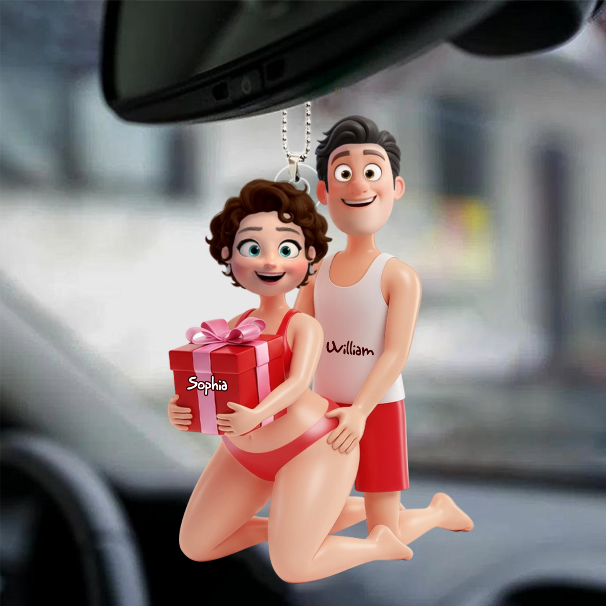 Personalized Playful Couple Acrylic Ornament Gifts For Couples